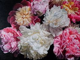 Painting, Peony Garden II, Robert Lemay