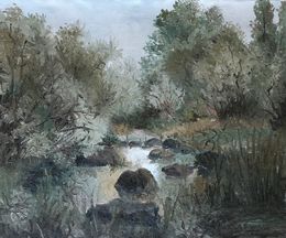 Painting, Les Eaux-chaudes, Jean Hoyoux
