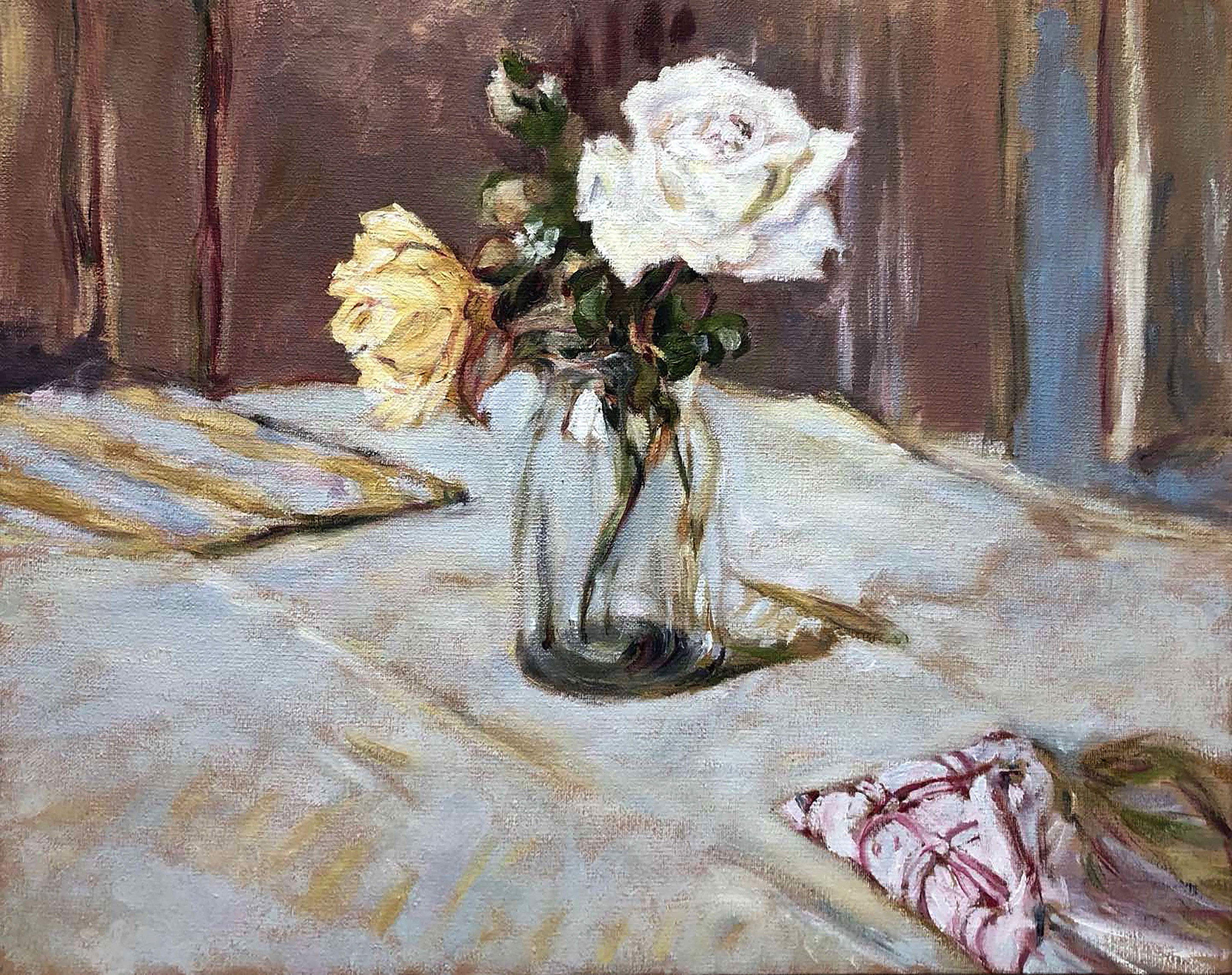Procach Olesia, Copy of the picture (Roses in a glass vase) (1919) Edward Vuar Procach Olesia, Copy of the picture (Roses in a glass vase) (1919) Edward Vuar