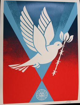 Print, Barb Wire Dove, Shepard Fairey (Obey)