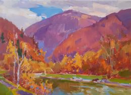 Pintura, River among mountains, Pereta Vyacheslav
