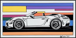 Painting, Porsche Sunset, Angélique Dufossé