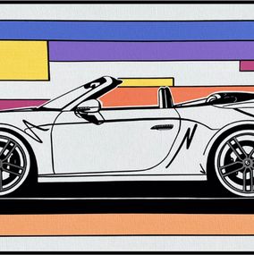 Peinture, Porsche Sunset, Angélique Dufossé
