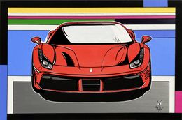 Painting, Ferrari 488, Angélique Dufossé
