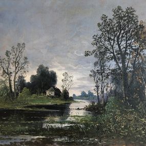 Gemälde, La petite maison grise, Giuseppe Zago