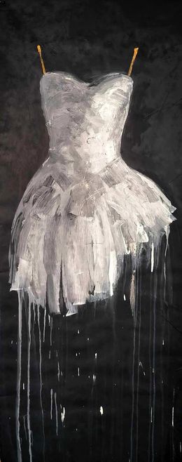 Gemälde, Golden straps tutu, Ewa Bathelier
