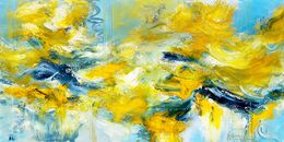 Painting, The golden volcano, Andrada Anghel