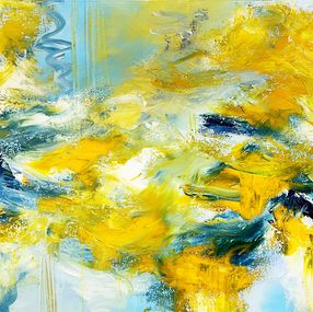 Painting, The golden volcano, Andrada Anghel