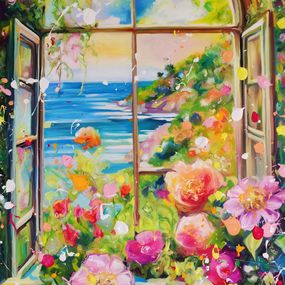 Peinture, Amber Rose Window,, Angie Wright