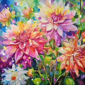 Gemälde, Kaleidoscope Blooms, Angie Wright
