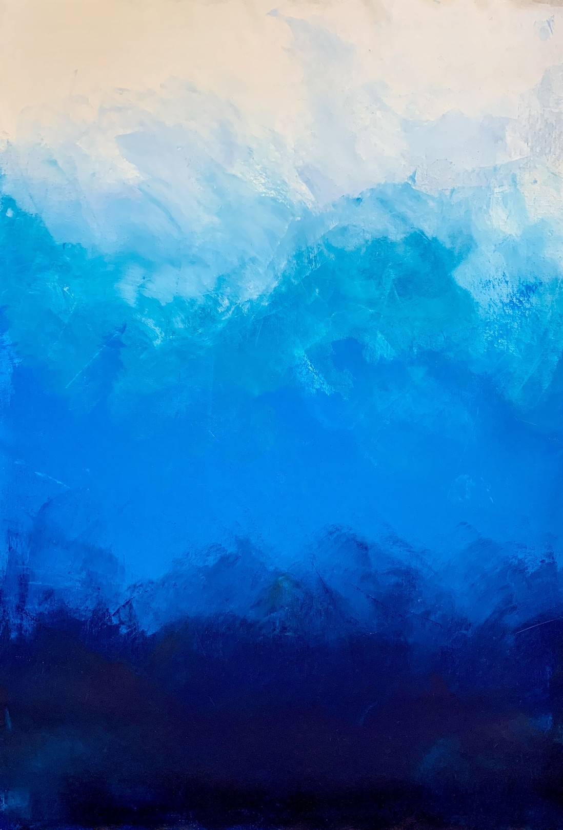 Anita Kaufmann, Beyond the sea no. 4324 large blue painting Anita Kaufmann, Beyond the sea no. 4324 large blue painting
