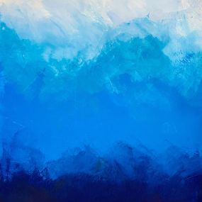 Peinture, Beyond the sea no. 4324 large blue painting, Anita Kaufmann