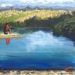 Gemälde, Cretan fisherman, Elena Sokolova