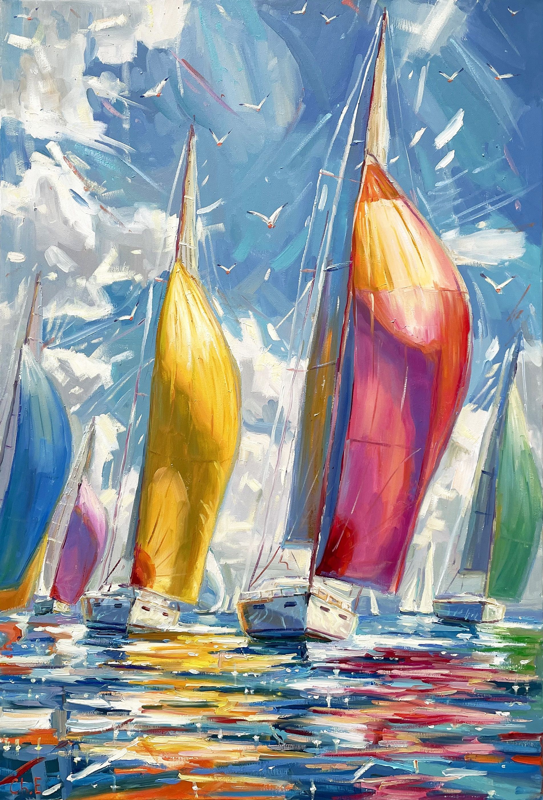 Evgeny Chernyakovsky, Yachts at sea Evgeny Chernyakovsky, Yachts at sea