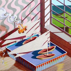 Gemälde, Fire to the ships, Federico Cortese