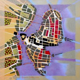 Painting, A journey to Italy, Abbadia San Salvatore, Federico Cortese