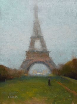 Painting, The Eiffel Tower Paris France, Gav Banns