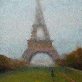 Painting, The Eiffel Tower Paris France, Gav Banns