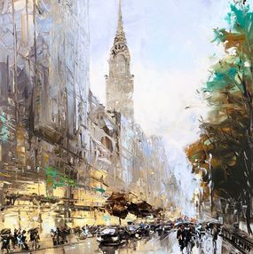 Gemälde, New York Evening, Irina Alexandrina