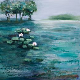 Painting, Water Garden, Karen Hale