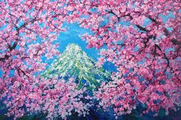 Painting, Morning sunlight on Mount Fuji, Le anh Tuan