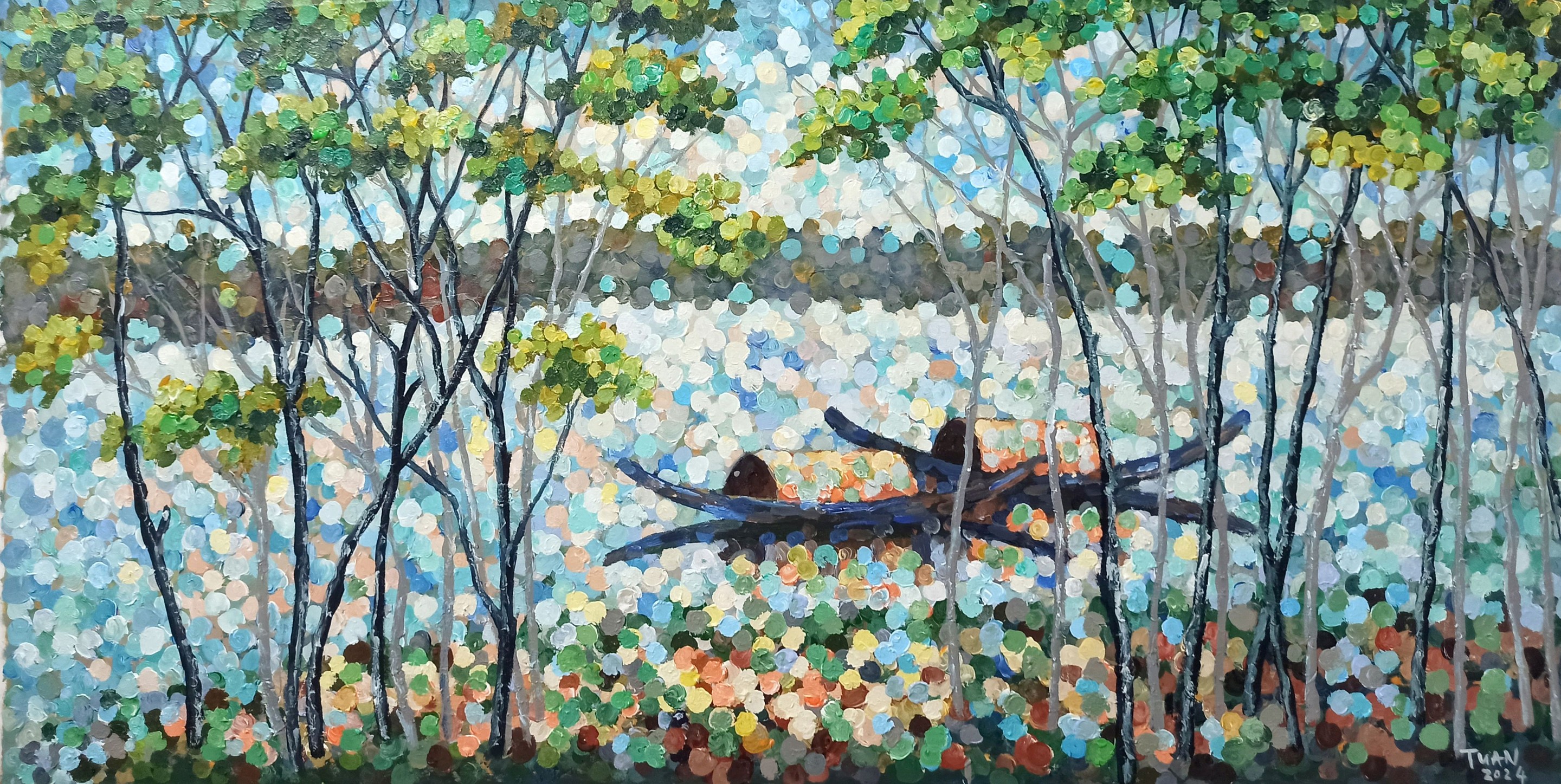 Le anh Tuan, Morning landscape on the river Le anh Tuan, Morning landscape on the river