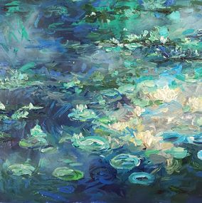 Gemälde, Blooming lotus pond, Le anh Tuan