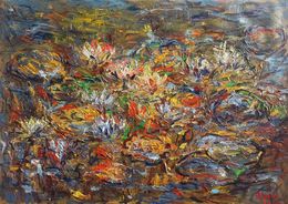 Painting, Blooming lotus pond, Le anh Tuan