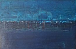 Gemälde, Harbour, night, Luca Raimondi