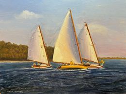 Gemälde, A-Cats Racing on Barnegat Bay, Mark Hunter