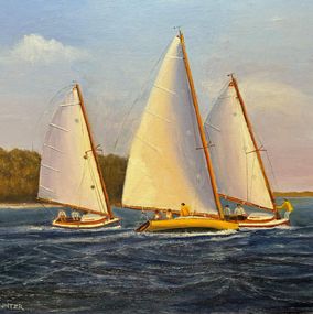 Gemälde, A-Cats Racing on Barnegat Bay, Mark Hunter