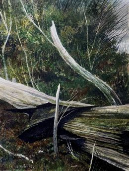 Painting, Distant Lake, Victor Roschkov