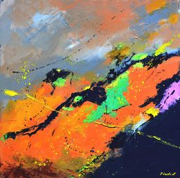 Painting, Orange wave, Pol Ledent