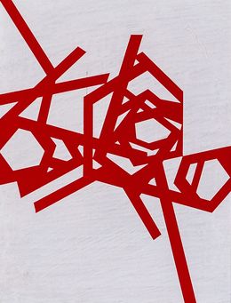 Gemälde, Untitled (red-white), Jasper van der Graaf