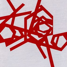 Gemälde, Untitled (red-white), Jasper van der Graaf