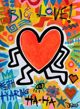 Painting, Big love (tribute to Haring), Dr. Love