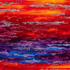 Gemälde, Evening Sky with Silver, Chelsea Davine