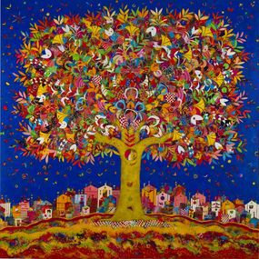 Gemälde, Arbre de vie de nuit, Jean-francois Larrieu