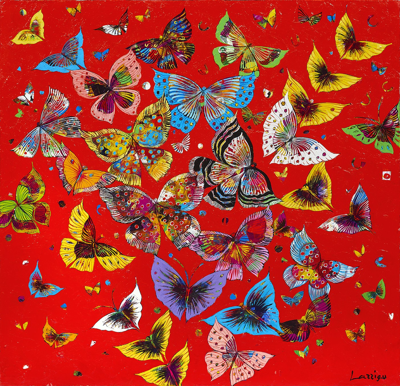 Jean-francois Larrieu, Vol de papillons rouges Jean-francois Larrieu, Vol de papillons rouges