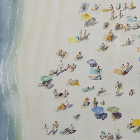 Gemälde, Bronzette - scène de plage - série paysage marin, Gabrielle