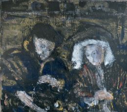 Painting, Old couple, Alexis Gorodine