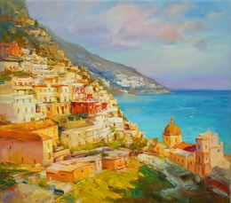 Painting, Evening rays off the Amalfi Coast, Serhii Cherniakovskyi