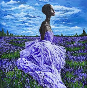 Gemälde, Blooming in True Self Love - 21st Century, Contemporary, Figurative Fashion Women, Elie Hatungimana