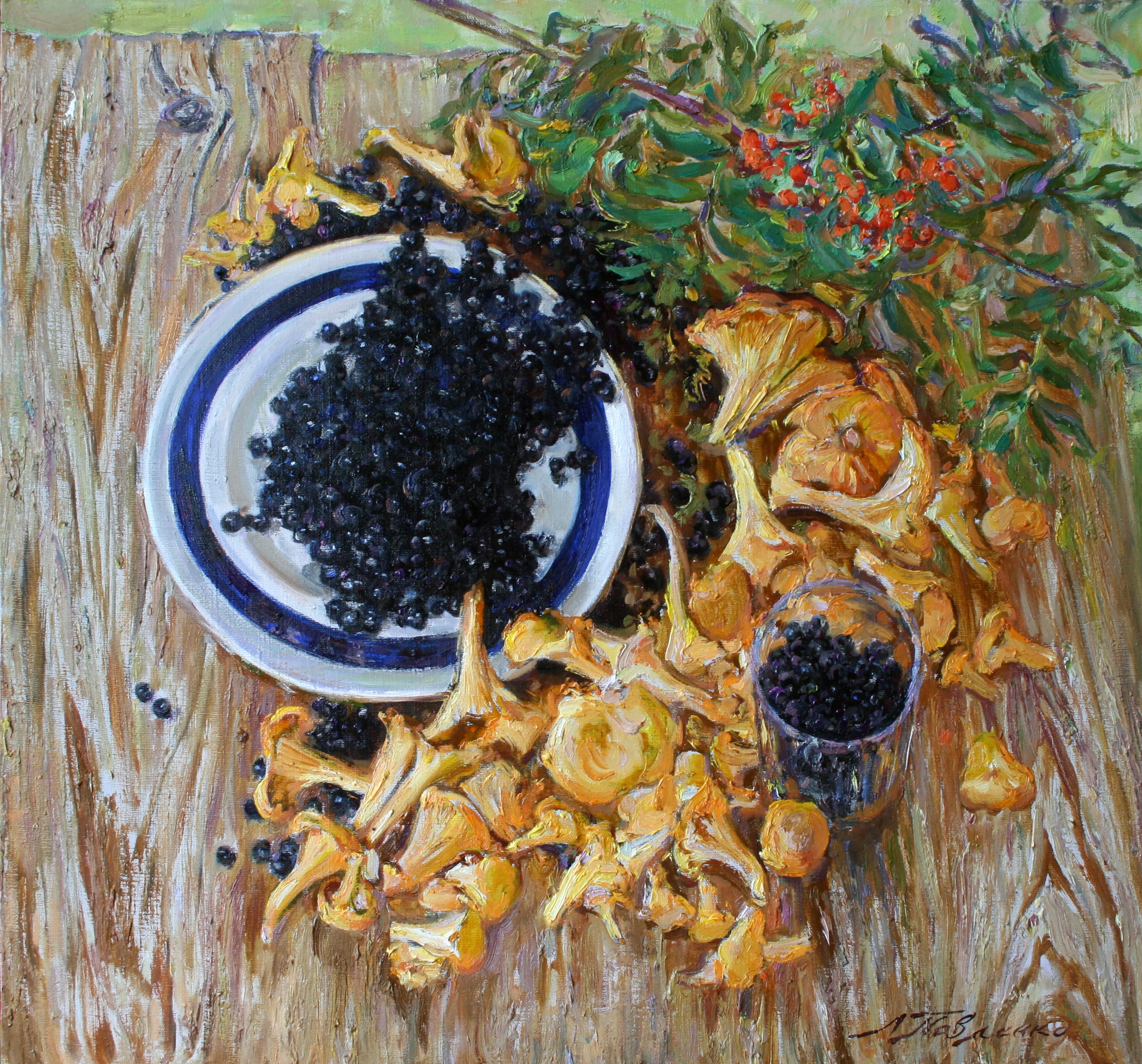 Pavlenko Leonid, Mushrooms and Blueberries Pavlenko Leonid, Mushrooms and Blueberries
