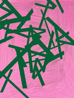 Peinture, Untitled (green-pink), Jasper van der Graaf
