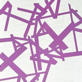 Gemälde, Untitled (purple-white), Jasper van der Graaf