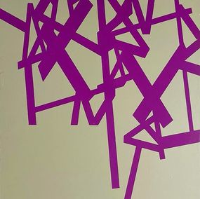 Gemälde, Untitled (purple-beige), Jasper van der Graaf