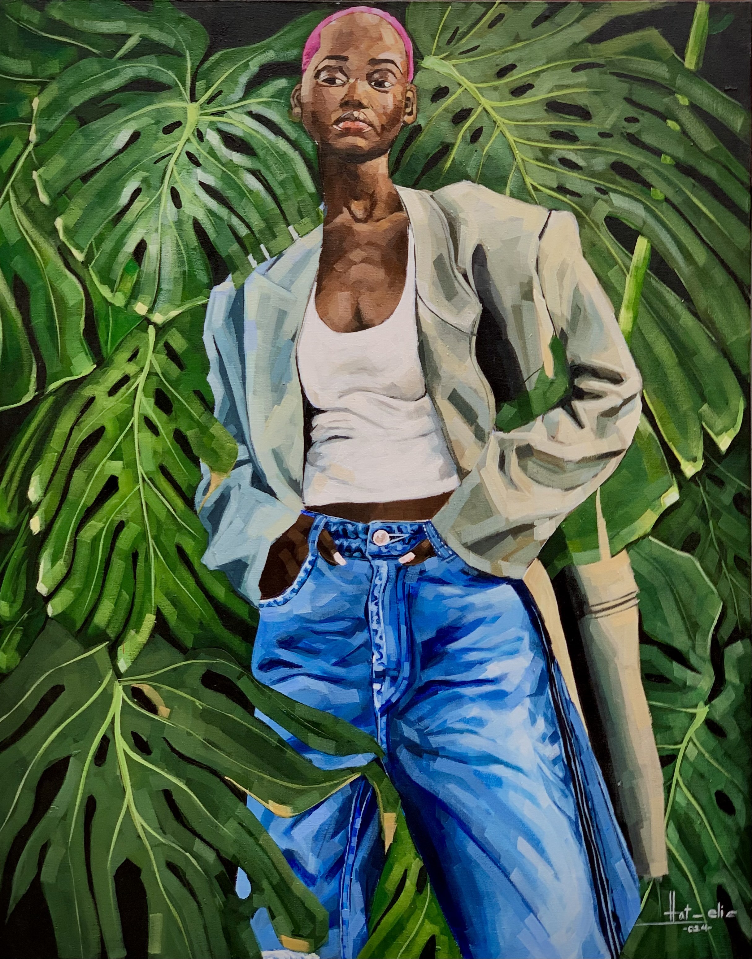 Elie Hatungimana, Echoes of Love - 21st Century, Contemporary, Figurative Portrait, Fashion, Women Elie Hatungimana, Echoes of Love - 21st Century, Contemporary, Figurative Portrait, Fashion, Women