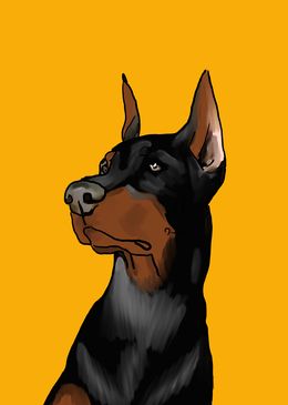 Peinture, Doberman, Sasha Fofanova