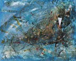 Gemälde, Fonds sous marins - Paysage aquatique abstrait, Claudine Laurent dite Morgane